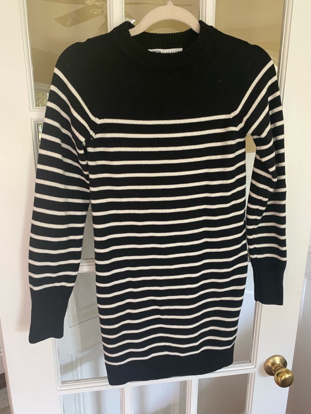 Zara Black Ribbed Knit Sweater